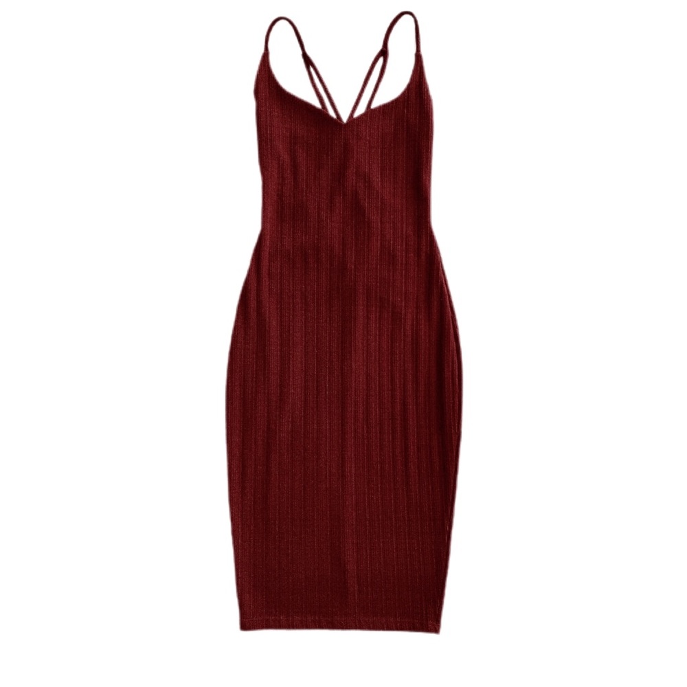 Privy Maroon Bodycon dress